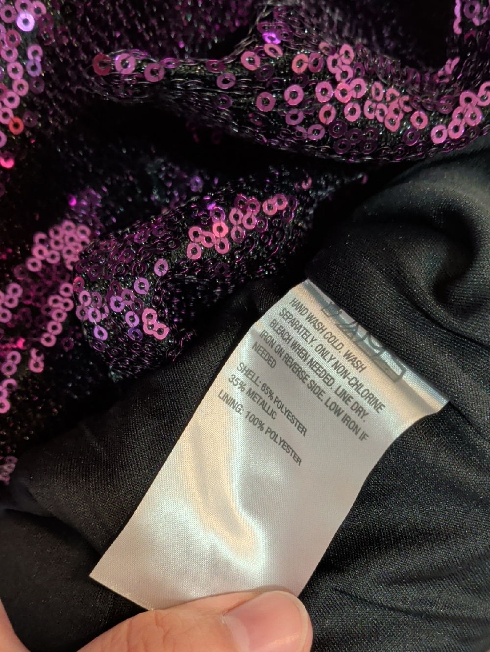 New Colleen Lopez Sequin Purple Moto Jacket - Picture 7 of 7
